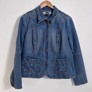 Y2K TSD Two Star Dog Vintage Denim Jacket Lagenlook Women's Large